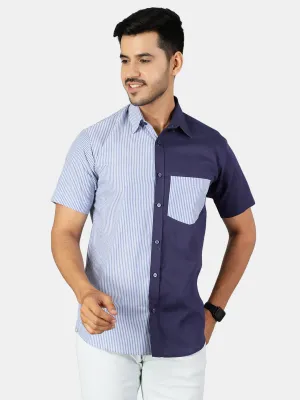 100% Premium Cotton Blue Design Shirt