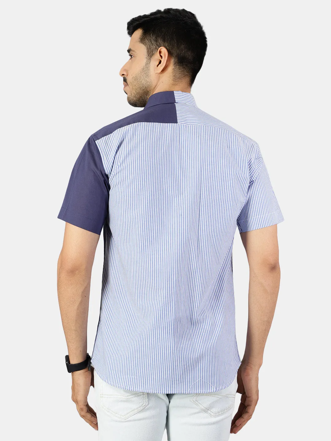 100% Premium Cotton Blue Design Shirt