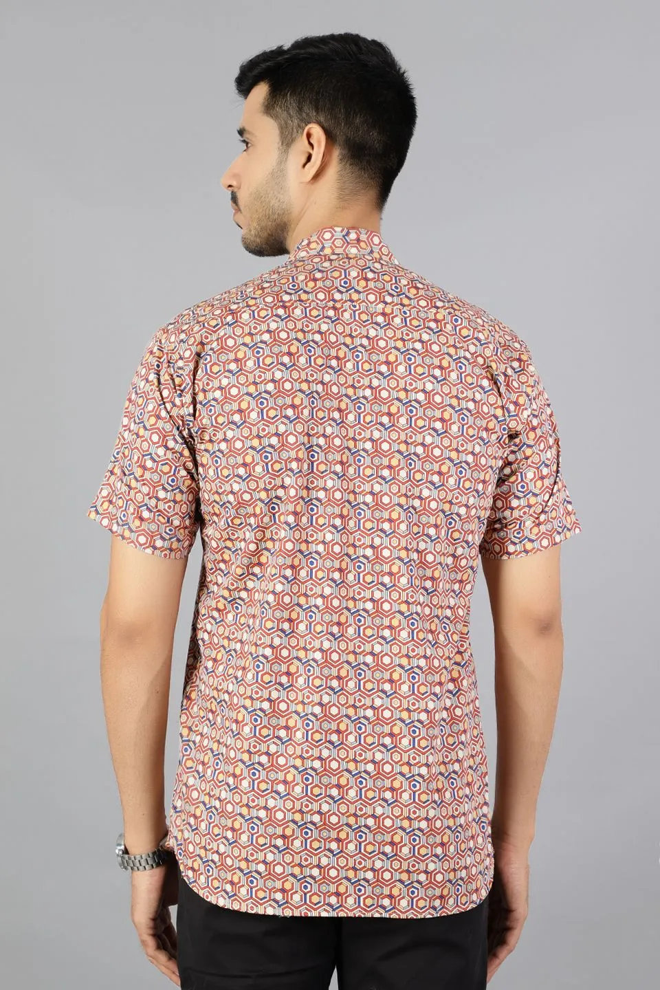 100% Premium Cotton Multicolored Printed Shirt