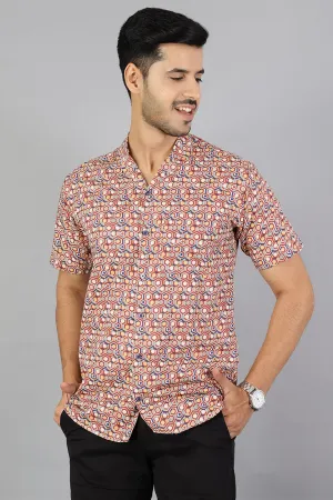 100% Premium Cotton Multicolored Printed Shirt