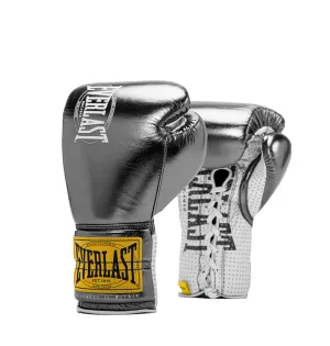 1910 PRO FIGHT LEATHER GLOVES - GUN METAL