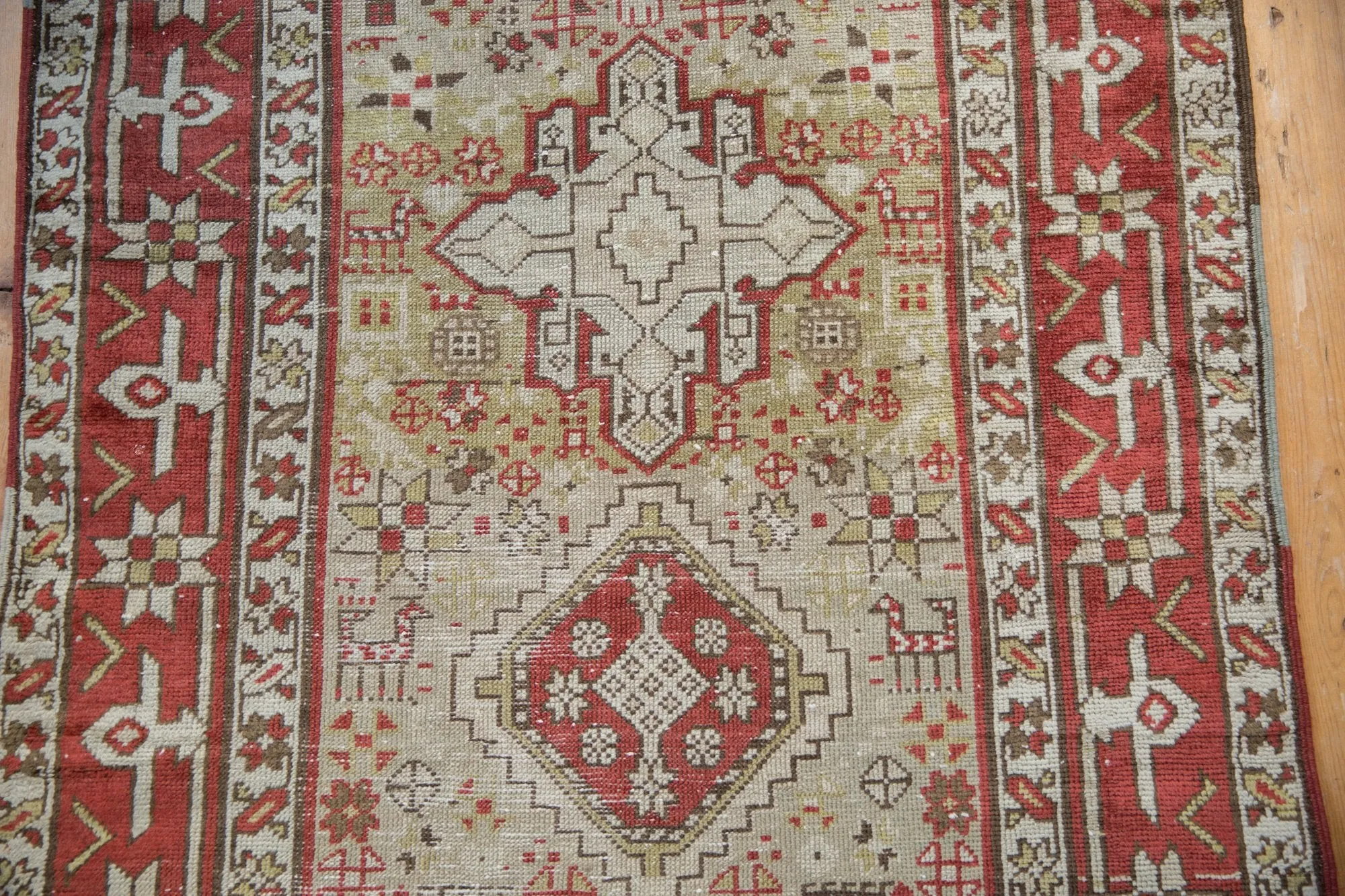 3x13 Vintage Distressed Karaja Rug Runner