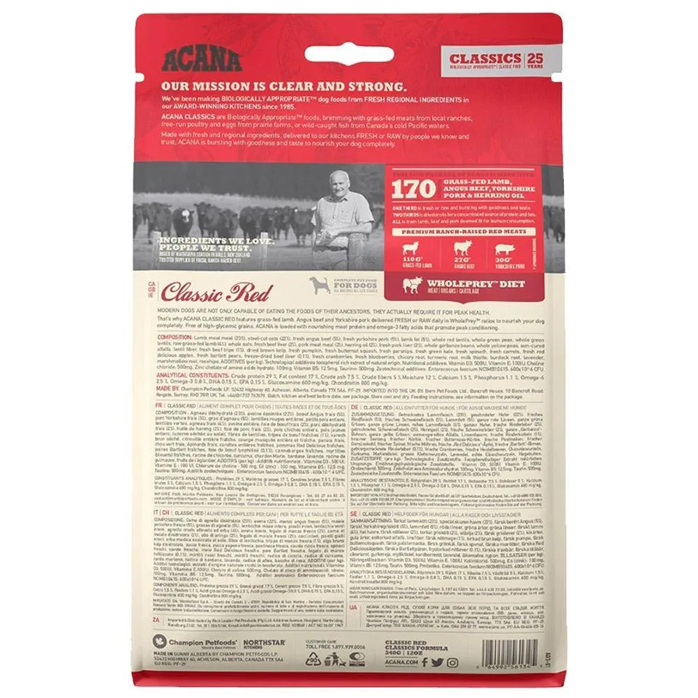 ACANA Classic Red Grain-Free Dry Dog Food