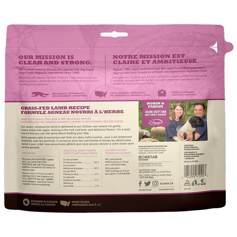 ACANA Grass-Fed Lamb Recipe Freeze-Dried Dog Treats (3.25-oz bag)