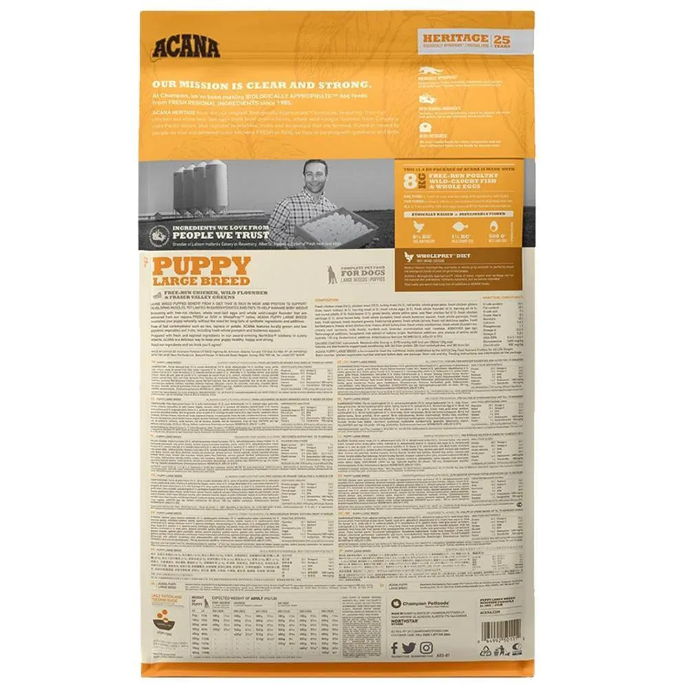 ACANA Puppy Large Breed Grain-Free Dry Dog Food