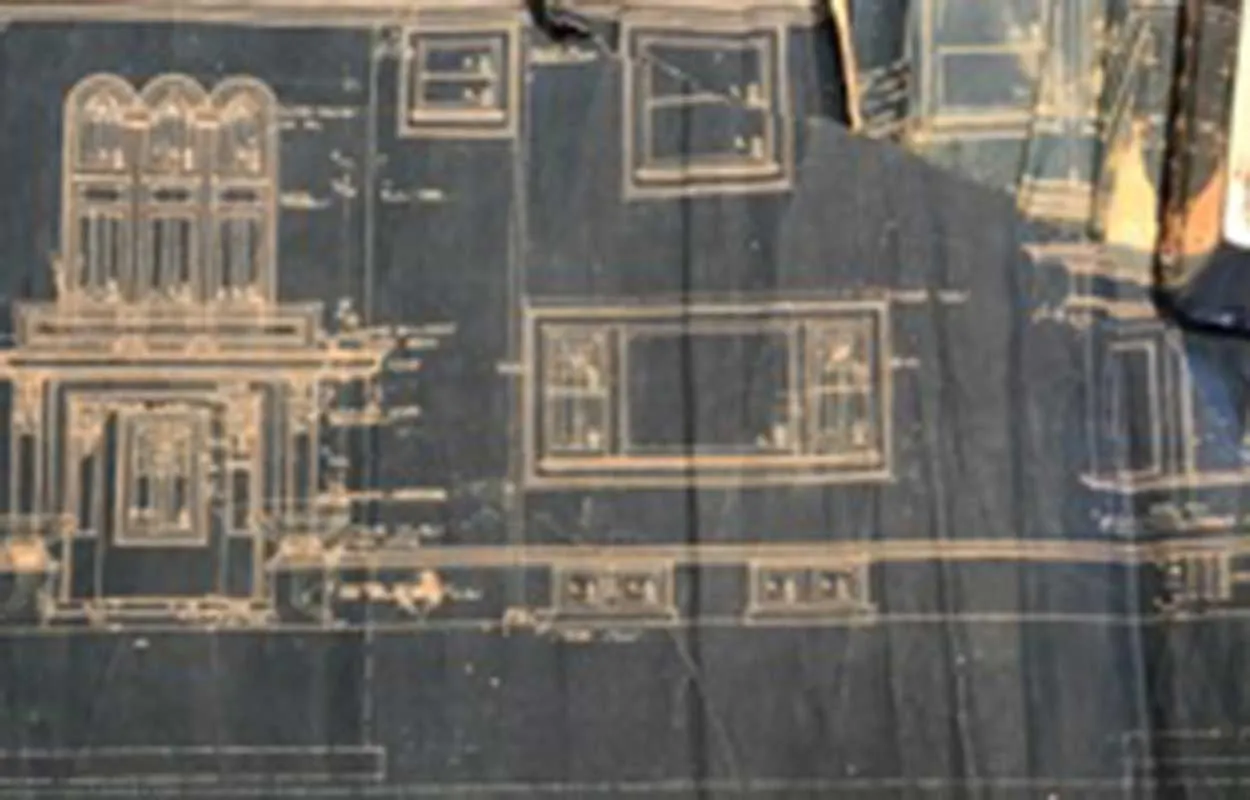 American George W. Maher Granville House Stained and Leaded Glass Square Window