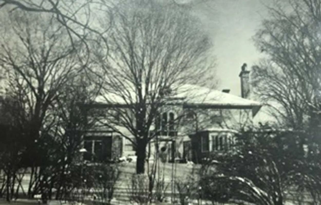 American George W. Maher Granville House Stained and Leaded Glass Square Window