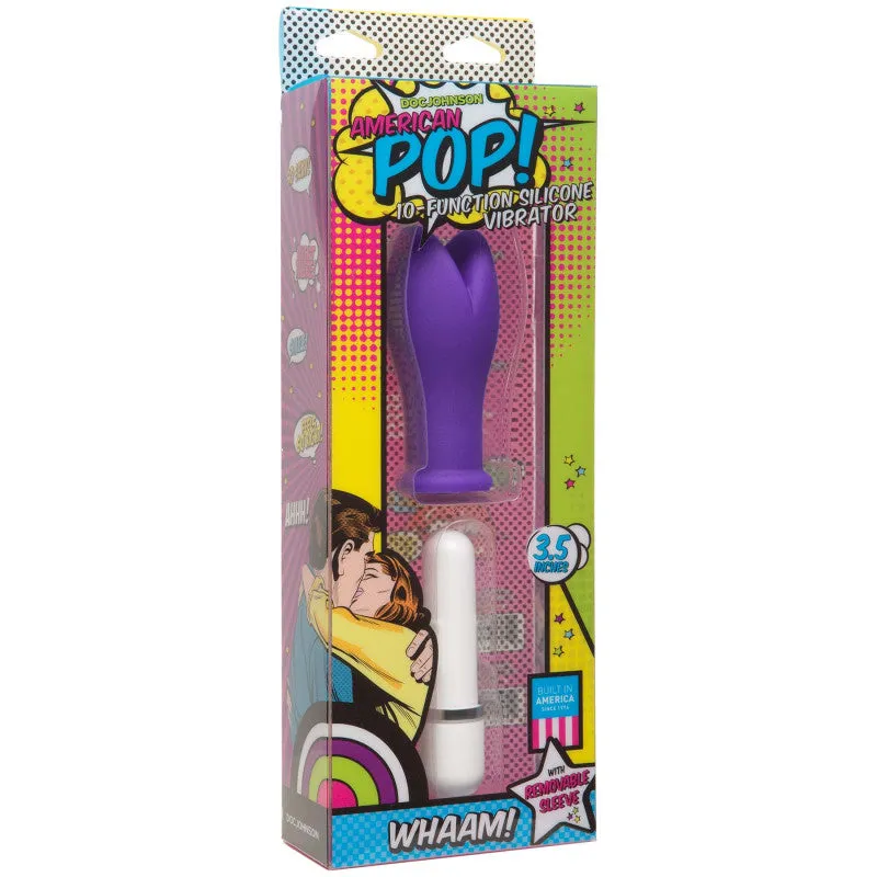 American Pop! Whaam! 10 Function Silicone Vibrator - Purple