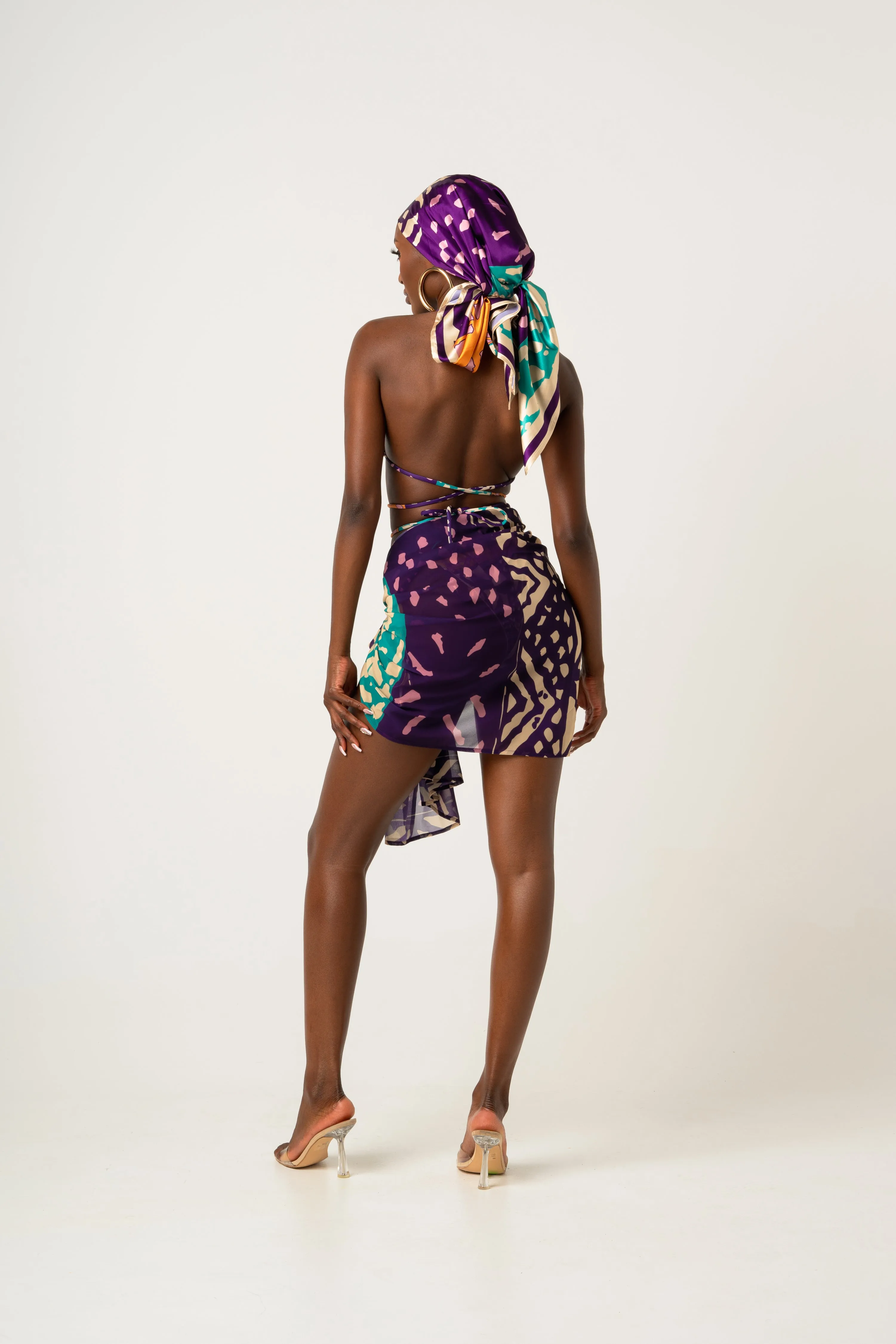 ANU PURPLE CHIFFON SCARF