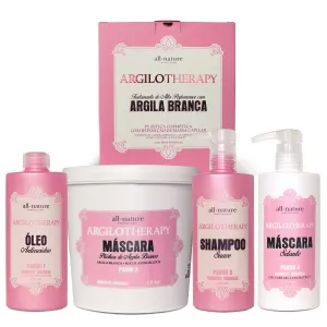 Argilotherapy White Clay Fiber Repair System Treatment Kit 4 Prod. - All Nature