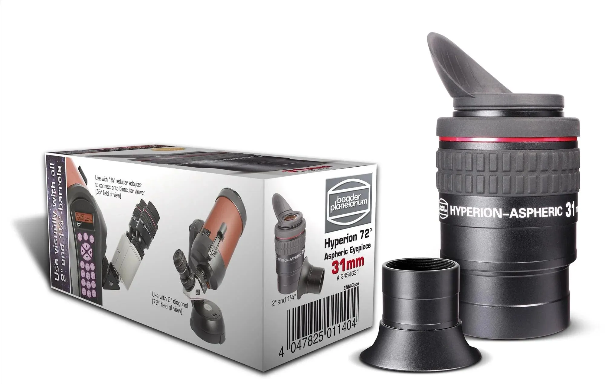 Baader Hyperion Aspheric 72 degree 31mm Eyepiece, with New Winged Eyeshield - 2454631