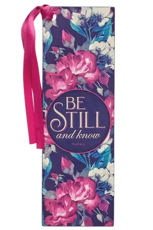 Be Still Vintage Floral LuxLeather Page Marker