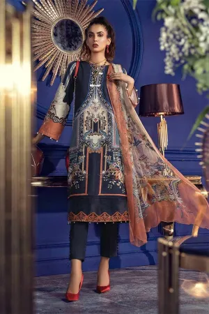 Beautiful Pakistani khaddar dress in dark blue color # P2363