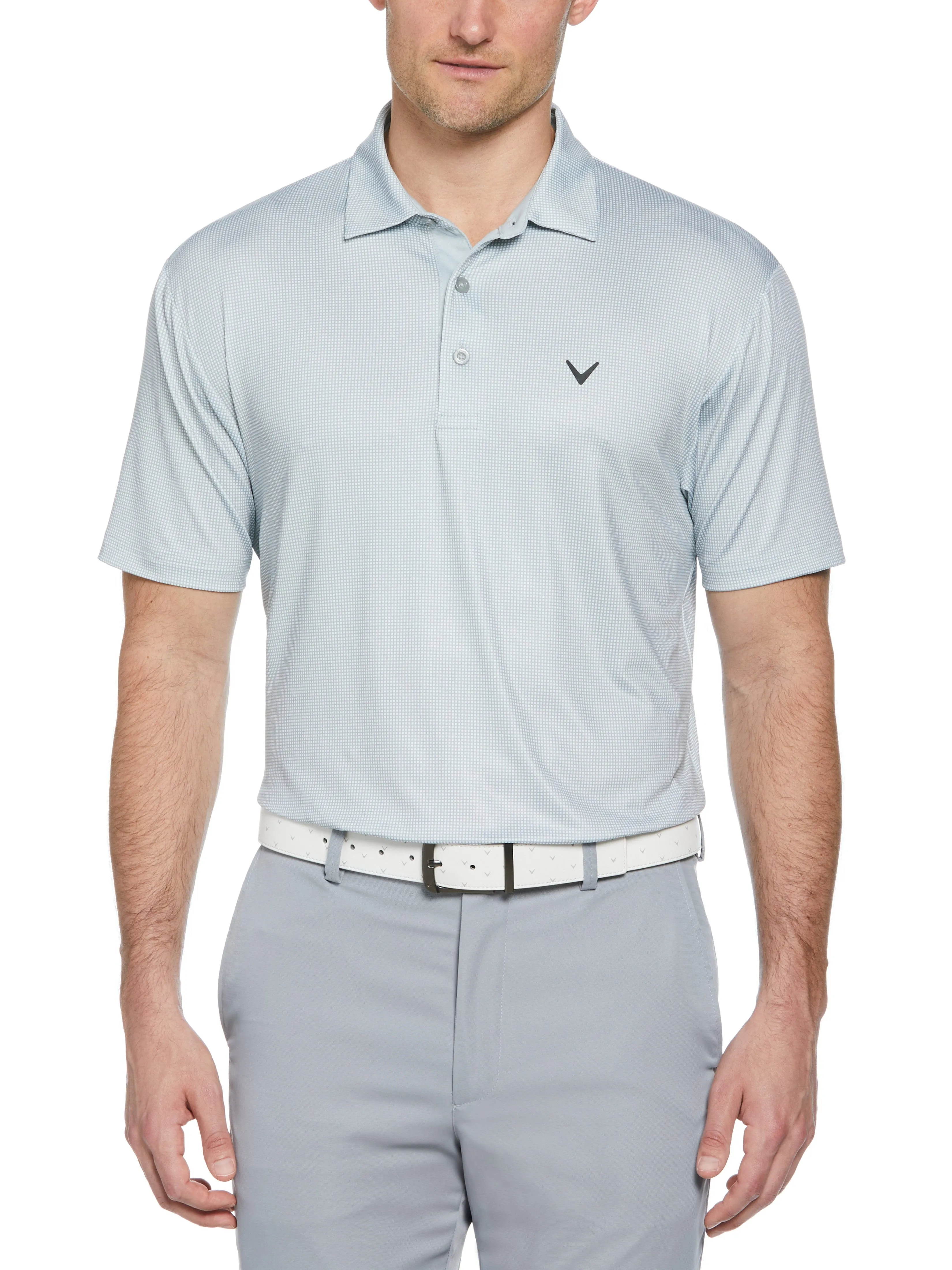 Big & Tall Gingham Print Golf Polo