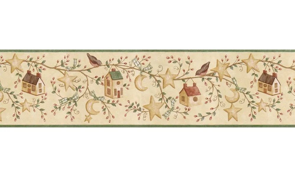 Birds House ACS59011B Wallpaper Border