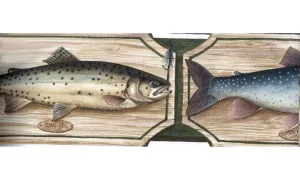Black Dotted Silver Fish SD25007DB Wallpaper Border