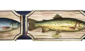 Blue Green Salmon SD25008DB Wallpaper Border