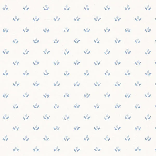 Blue White Country Mini Floral Spot FK26951 Wallpaper