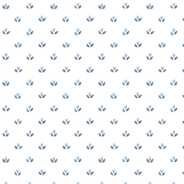 Blue White Country Mini Floral Spot FK34402 Wallpaper