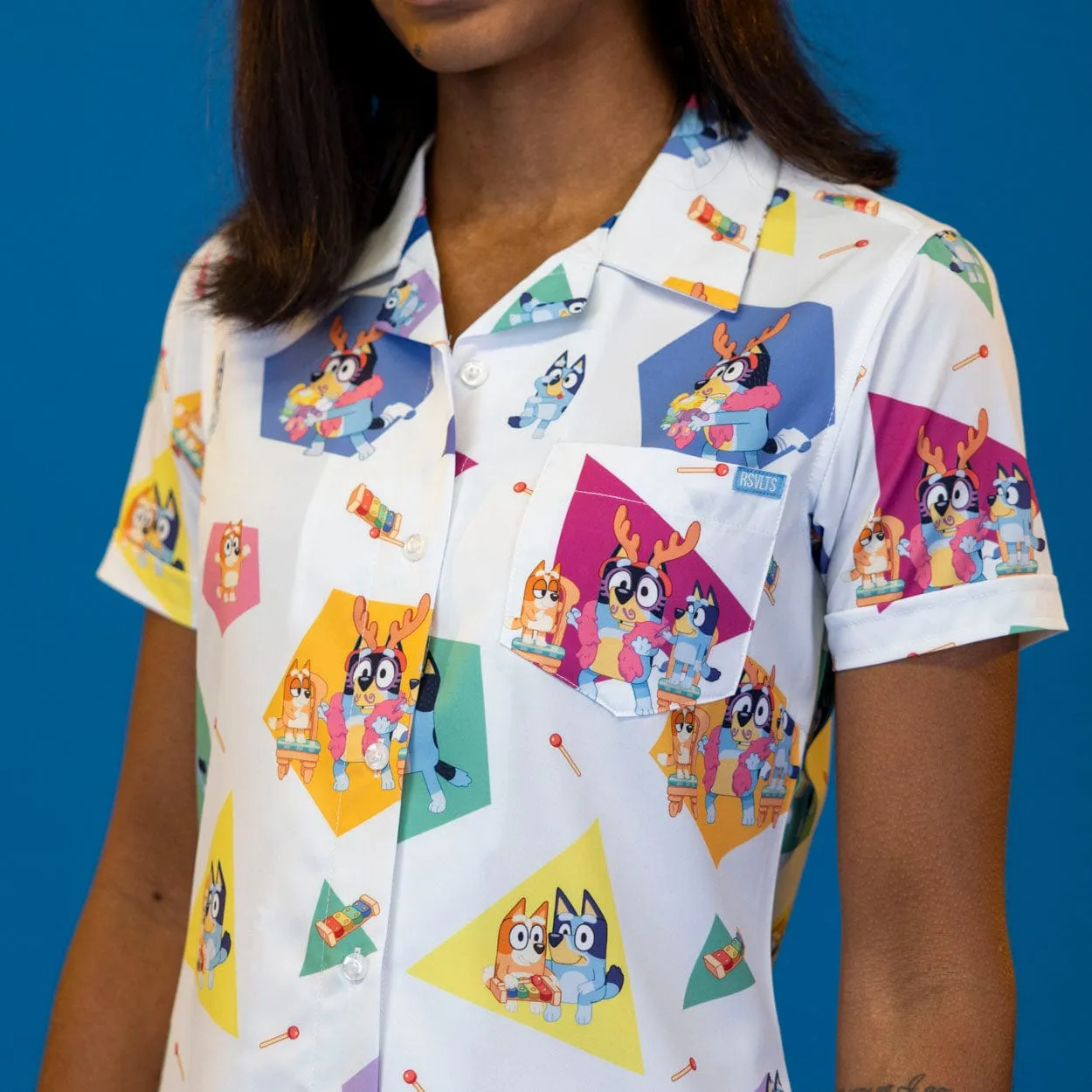 Bluey "Magic Xylophone" – Women's KUNUFLEX Short Sleeve Shirt
