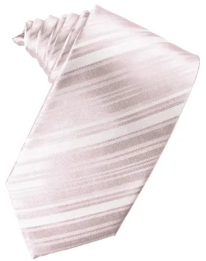 Blush Striped Satin Necktie