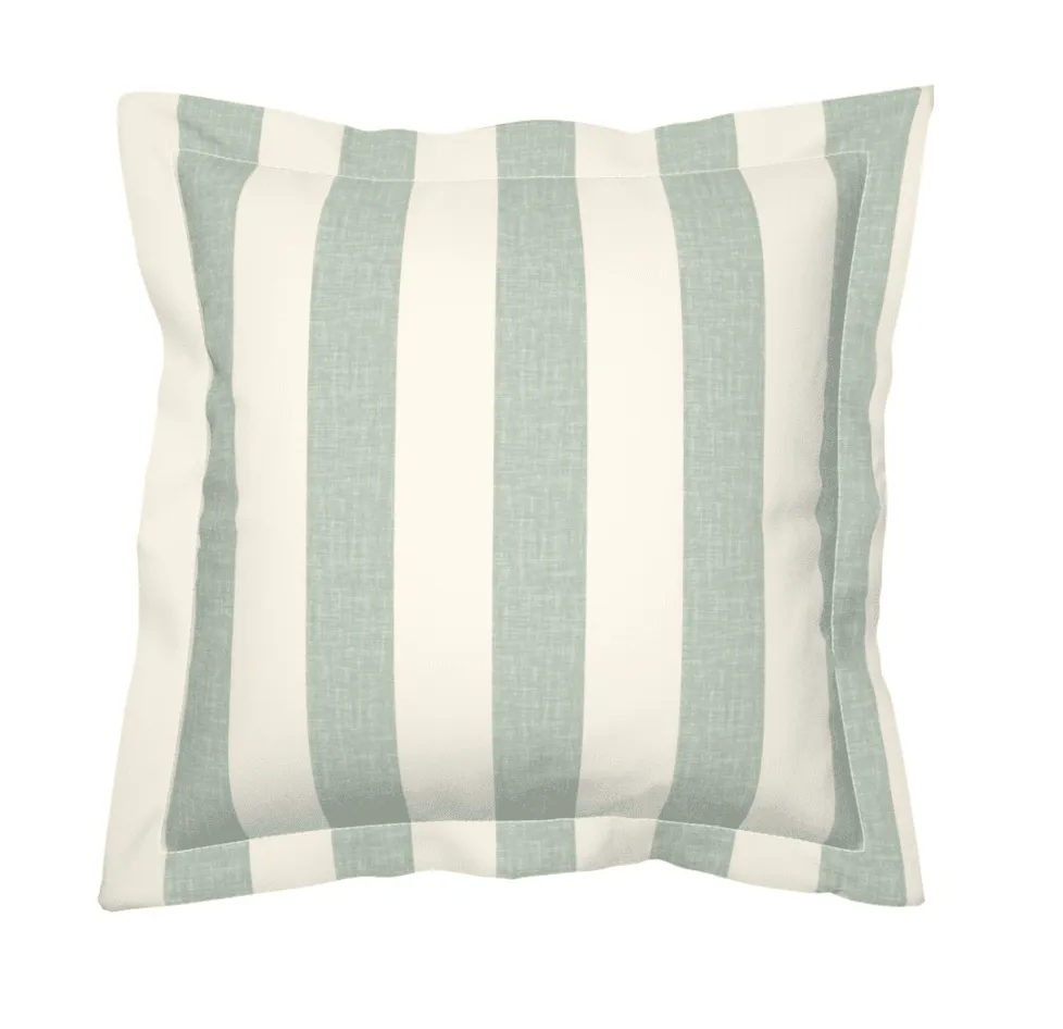 CABANA STRIPE DUVET IN SAGE