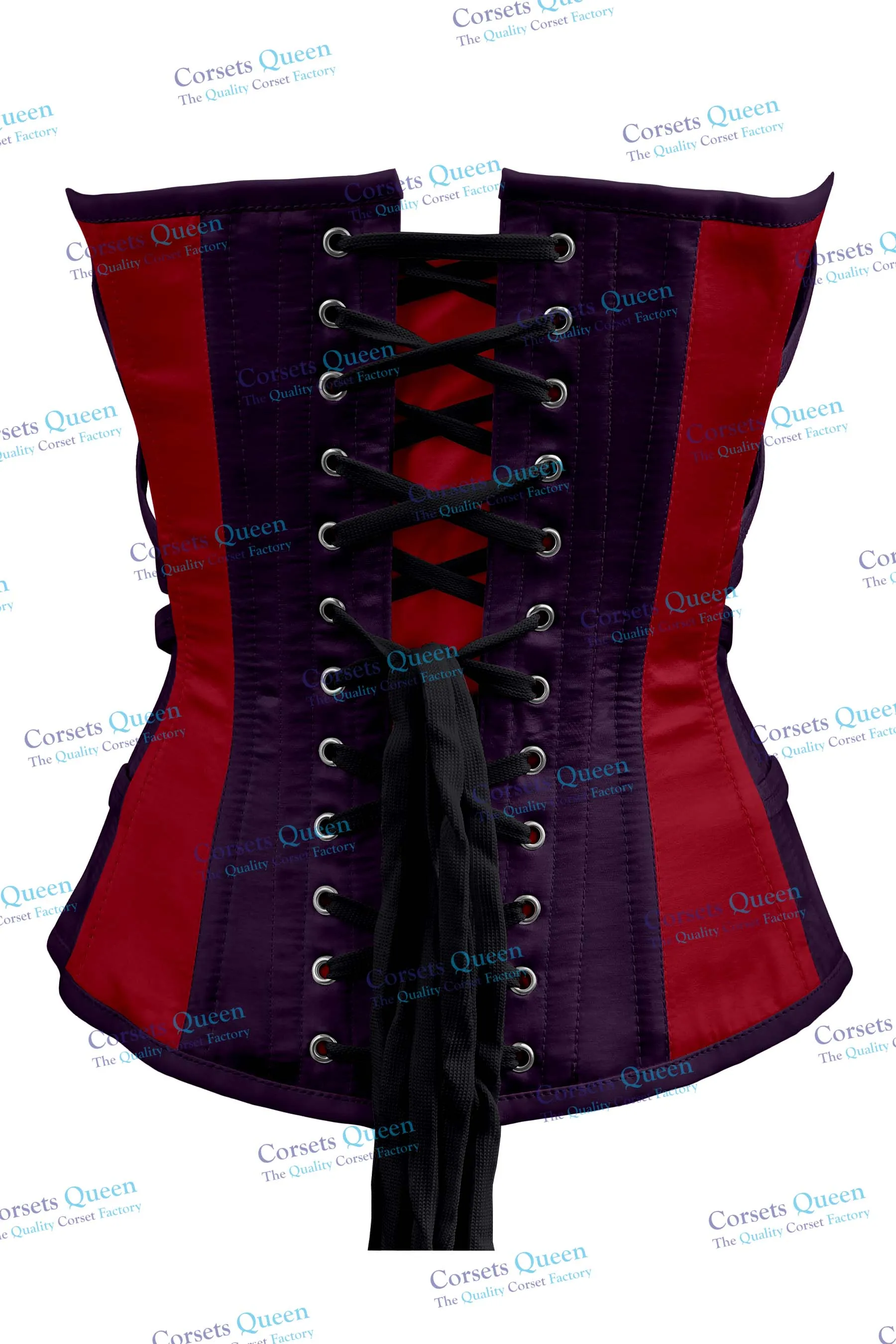 Clodagh Satin Overbust Corset With Buckles