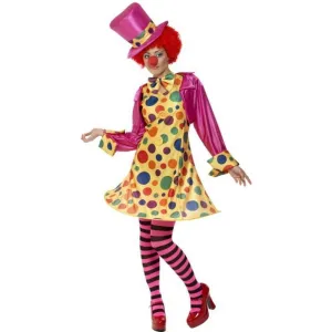 Clown Lady Costume, Multi-Coloured