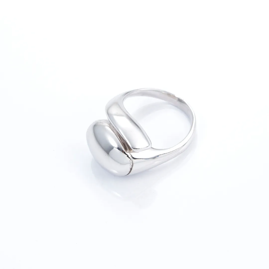 COCOON SNAKE Ring: sterling silver and gold