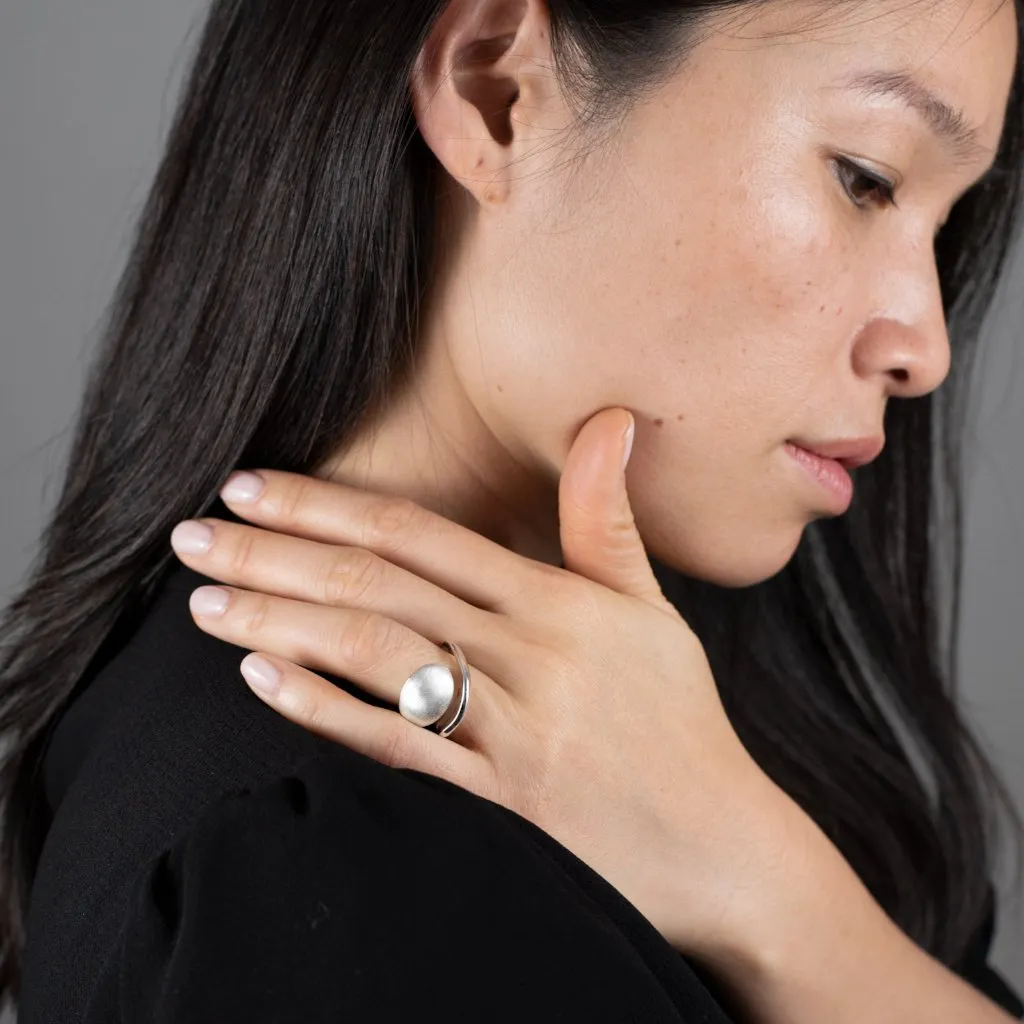 COCOON SNAKE Ring: sterling silver and gold