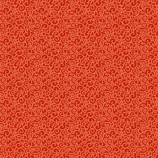 Country Fresh Garden Gate Cayenne Orange Fabric 1162-O