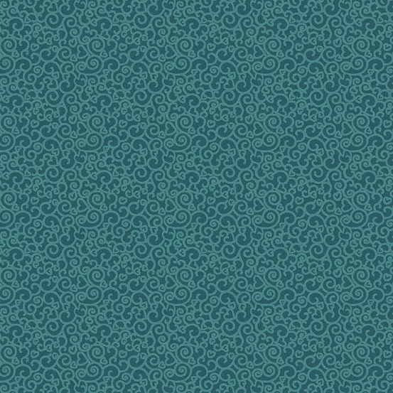 Country Fresh Garden Gate Horizon Teal Fabric 1162-T