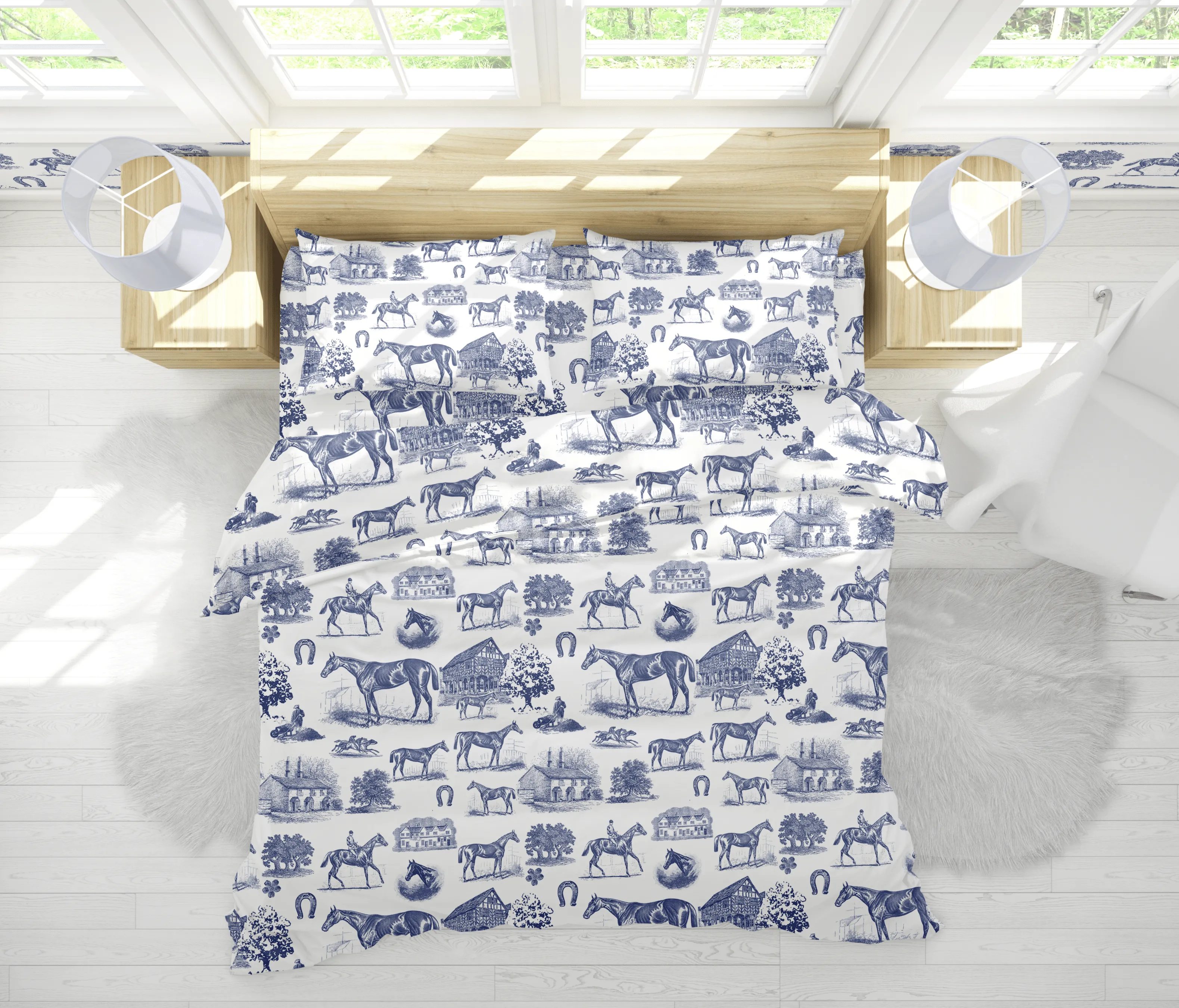 COUNTRY LIVING DUVET IN NAVY
