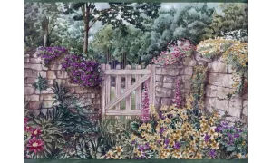 Country Stone Fence CS523 Wallpaper Border