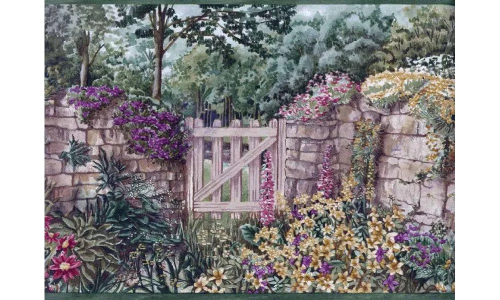 Country Stone Fence CS523 Wallpaper Border