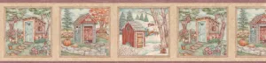 Country Toilet Bathroom STN6051 Wallpaper Border