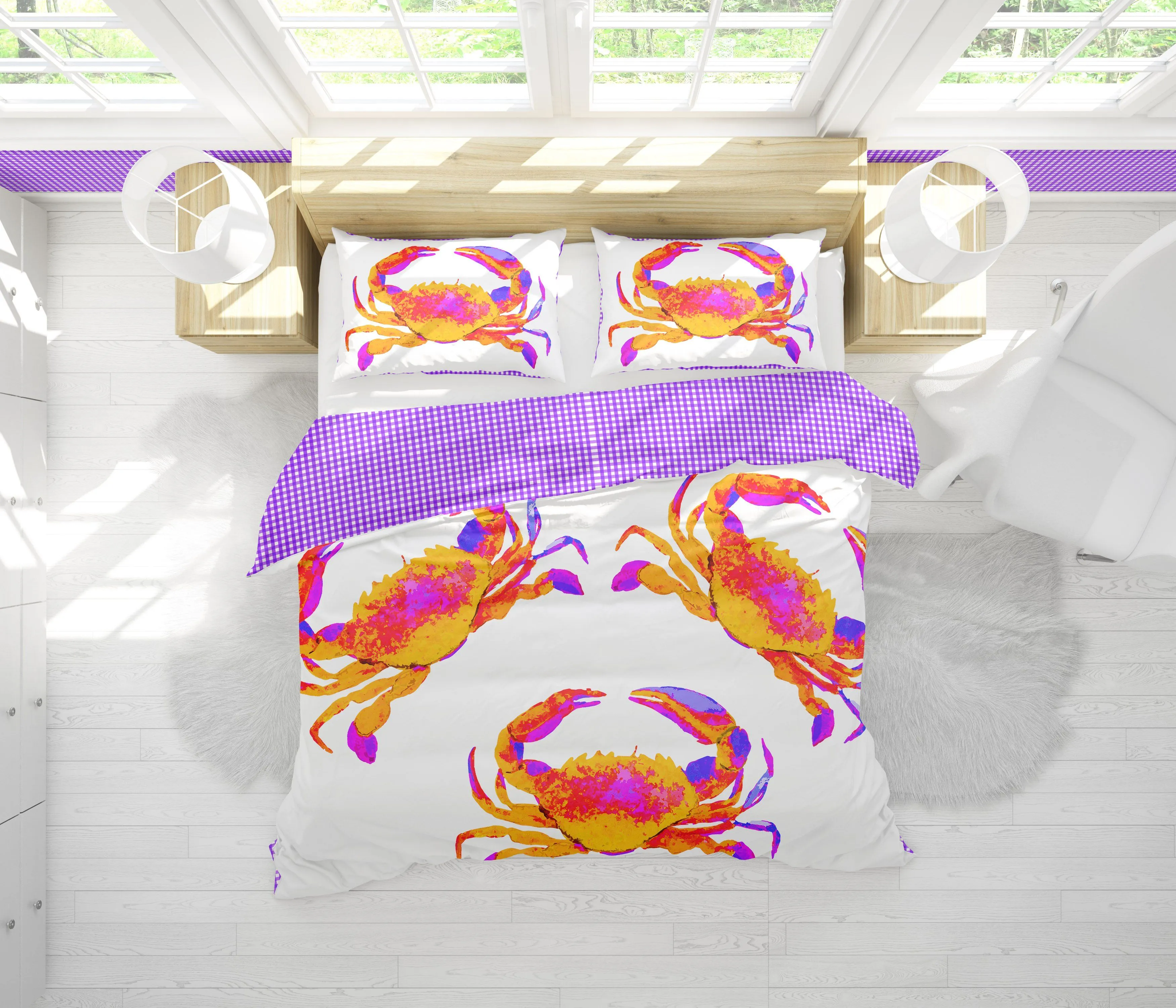 CRAB LOVE DUVET IN ORANGE
