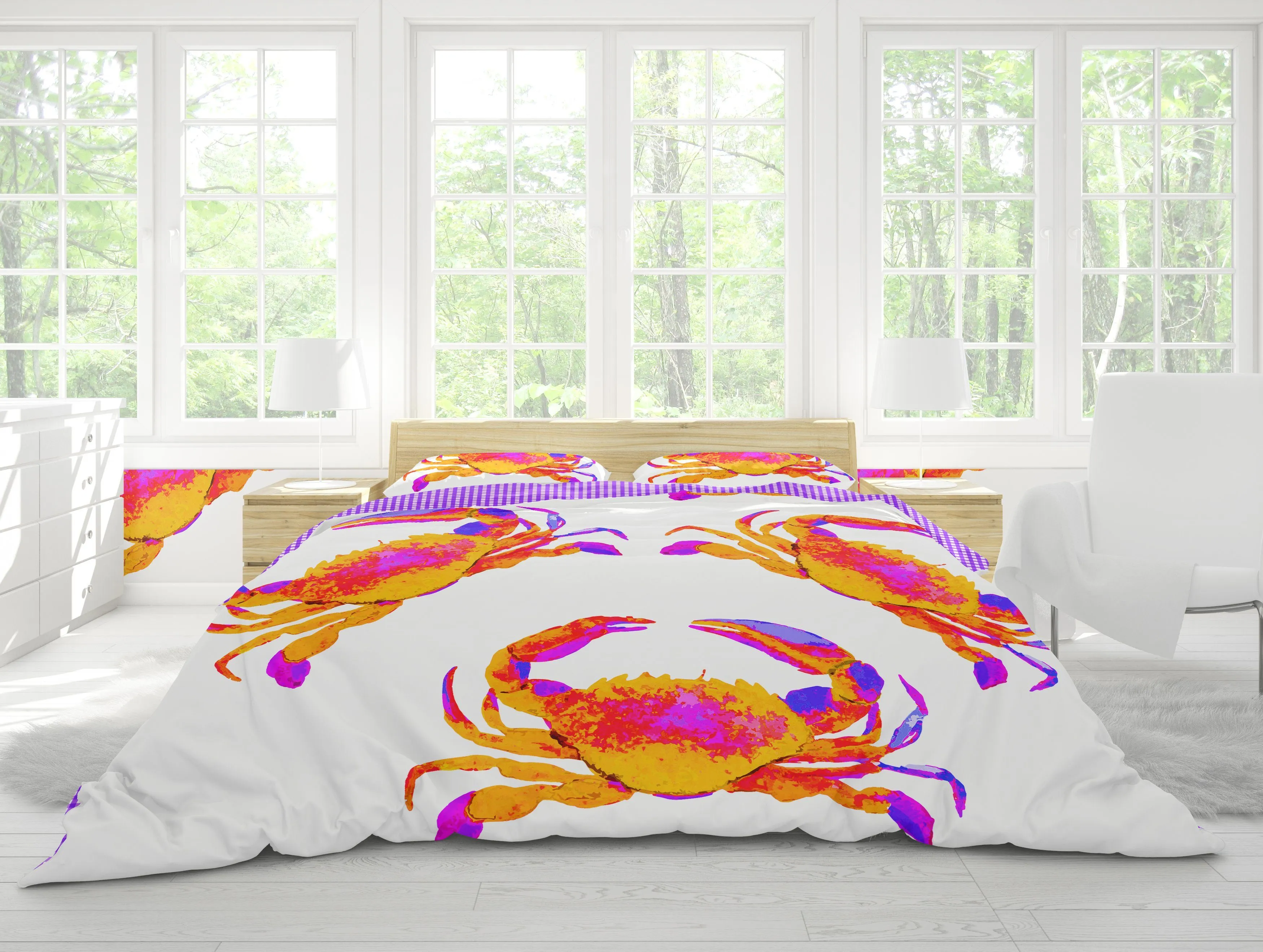 CRAB LOVE DUVET IN ORANGE