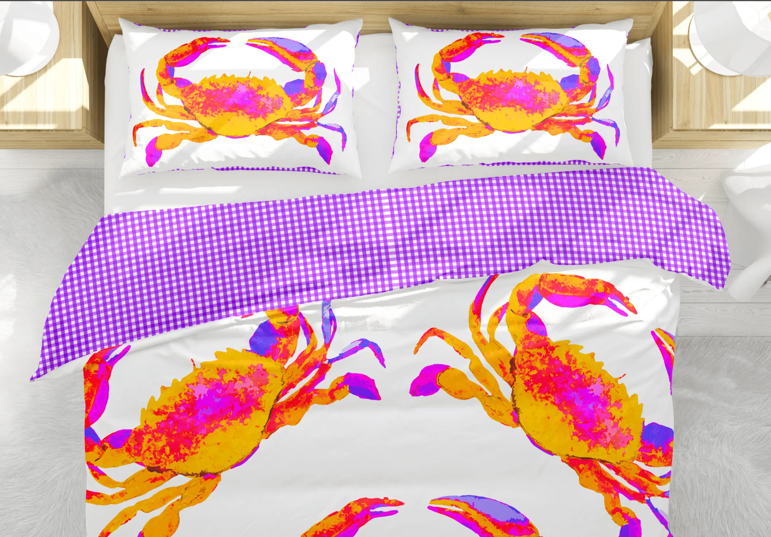 CRAB LOVE DUVET IN ORANGE