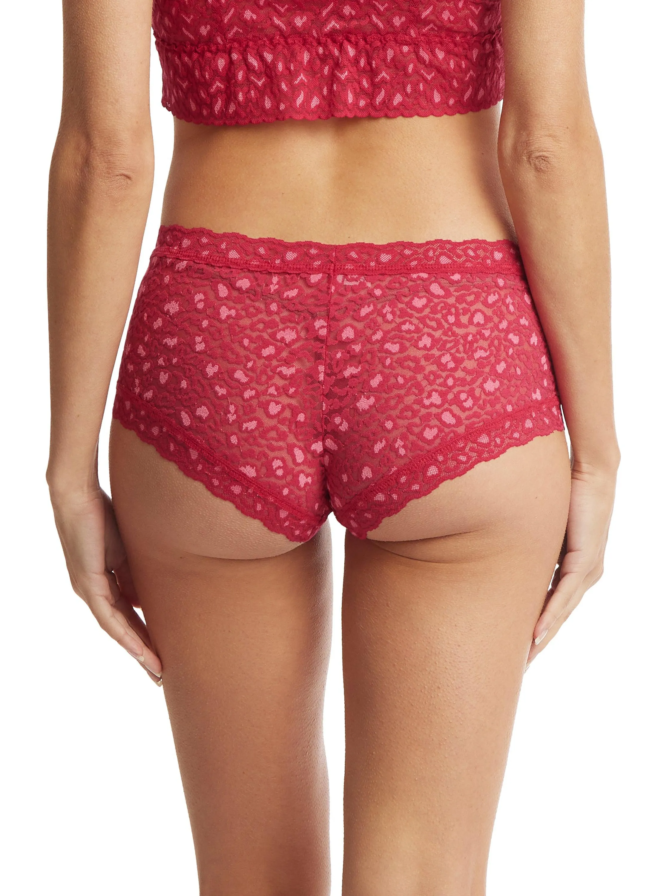 Cross Dyed Leopard Boyshort Berry Sangria Sale