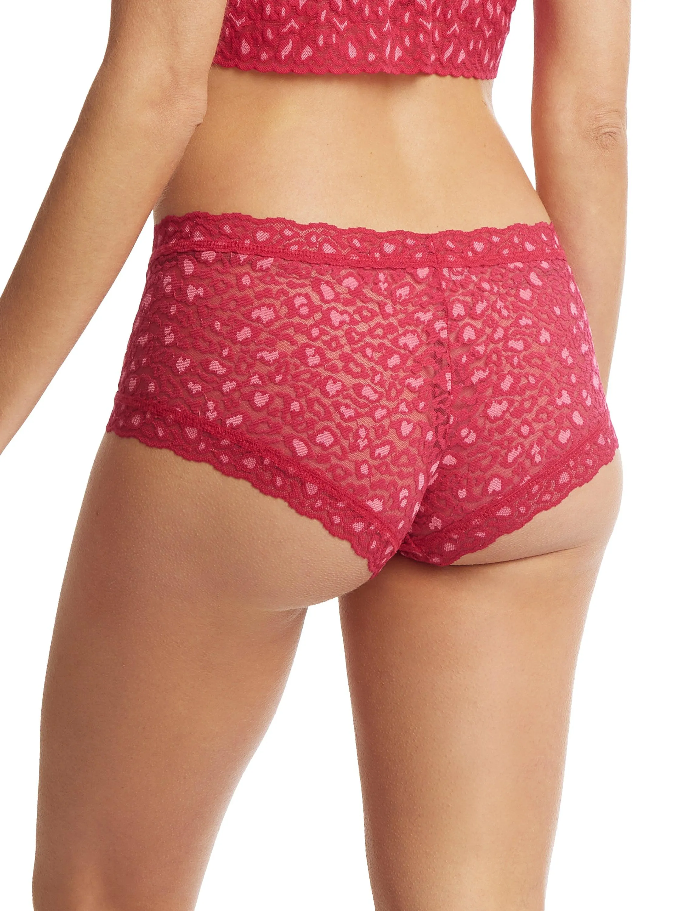 Cross Dyed Leopard Boyshort Berry Sangria Sale