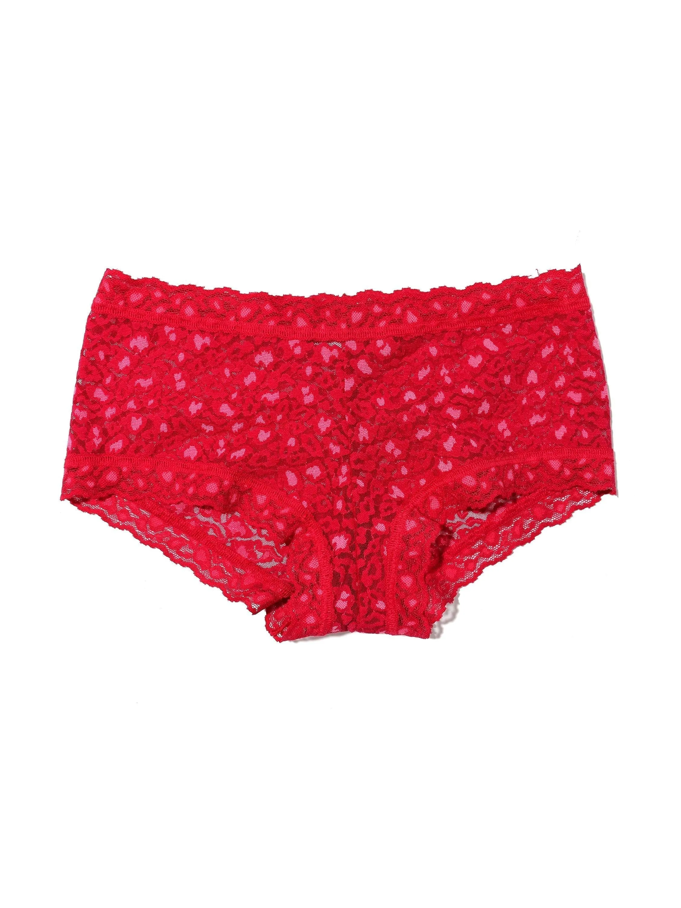 Cross Dyed Leopard Boyshort Berry Sangria Sale