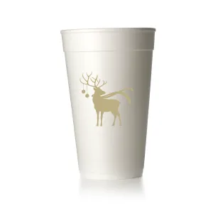 Deer Wearing a Scarf Cups