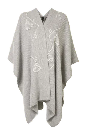 Double V-Neck Alpaca Shawl