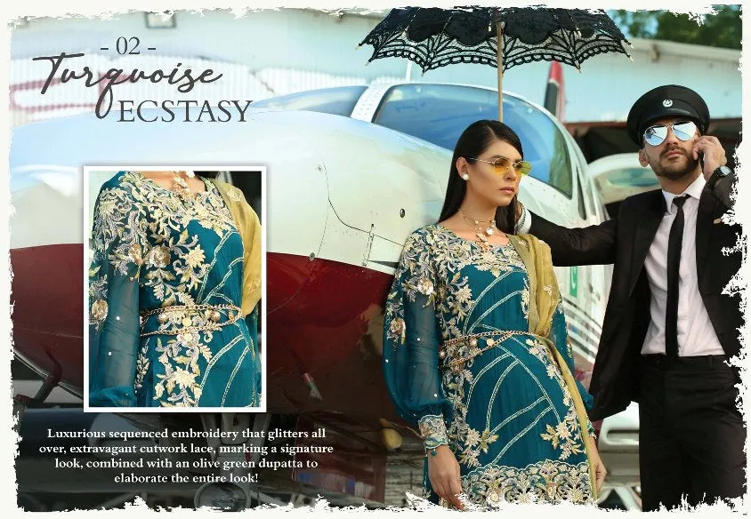 Eid Latest Dress in Turquoise Colour # C2045