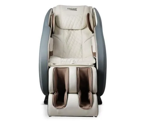 Electric Massage Chair Recliner SL Track Shiatsu Heat Back Massager - Blue Grey Beige