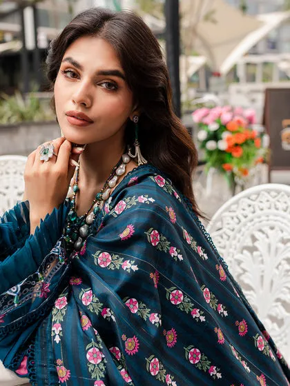 Elegant Berry Blue Embellished Pakistani Salwar Kameez Dupatta Salwar Suit