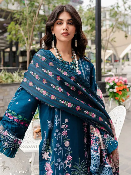 Elegant Berry Blue Embellished Pakistani Salwar Kameez Dupatta Salwar Suit