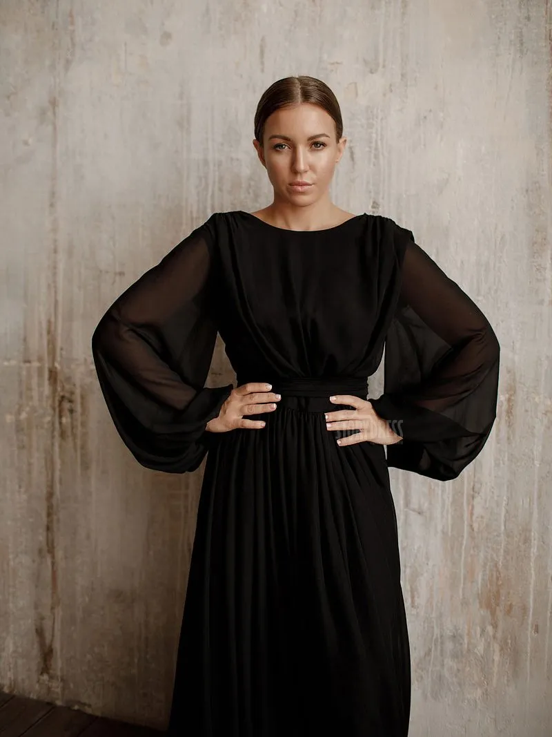 Elegant Long Sleeve Party Dress Backless Cocktail Evening Dress Photography Dress YD211106