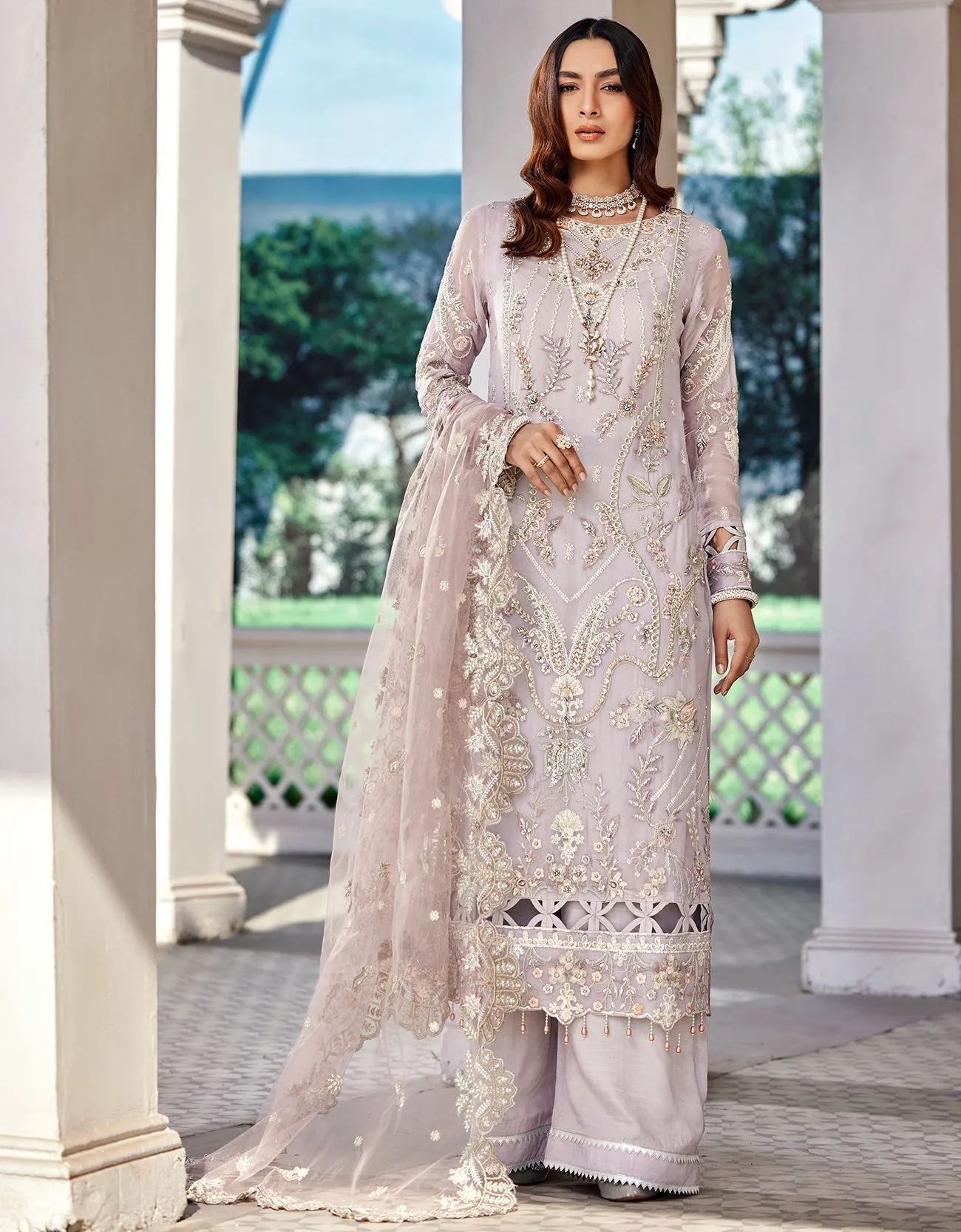 Embroidered Pakistani Salwar Kameez and Dupatta Dress